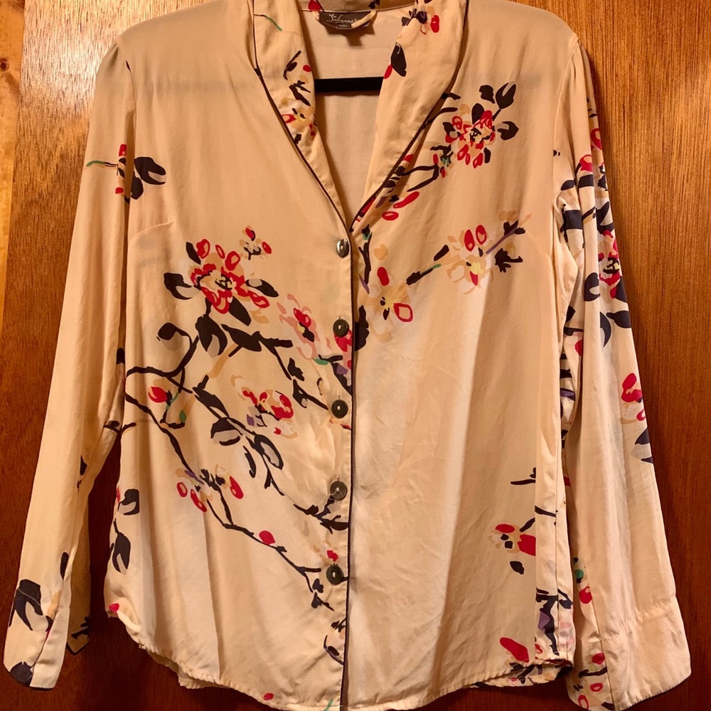 JULIANNA RAE Natalya 100% Silk Pajama Top